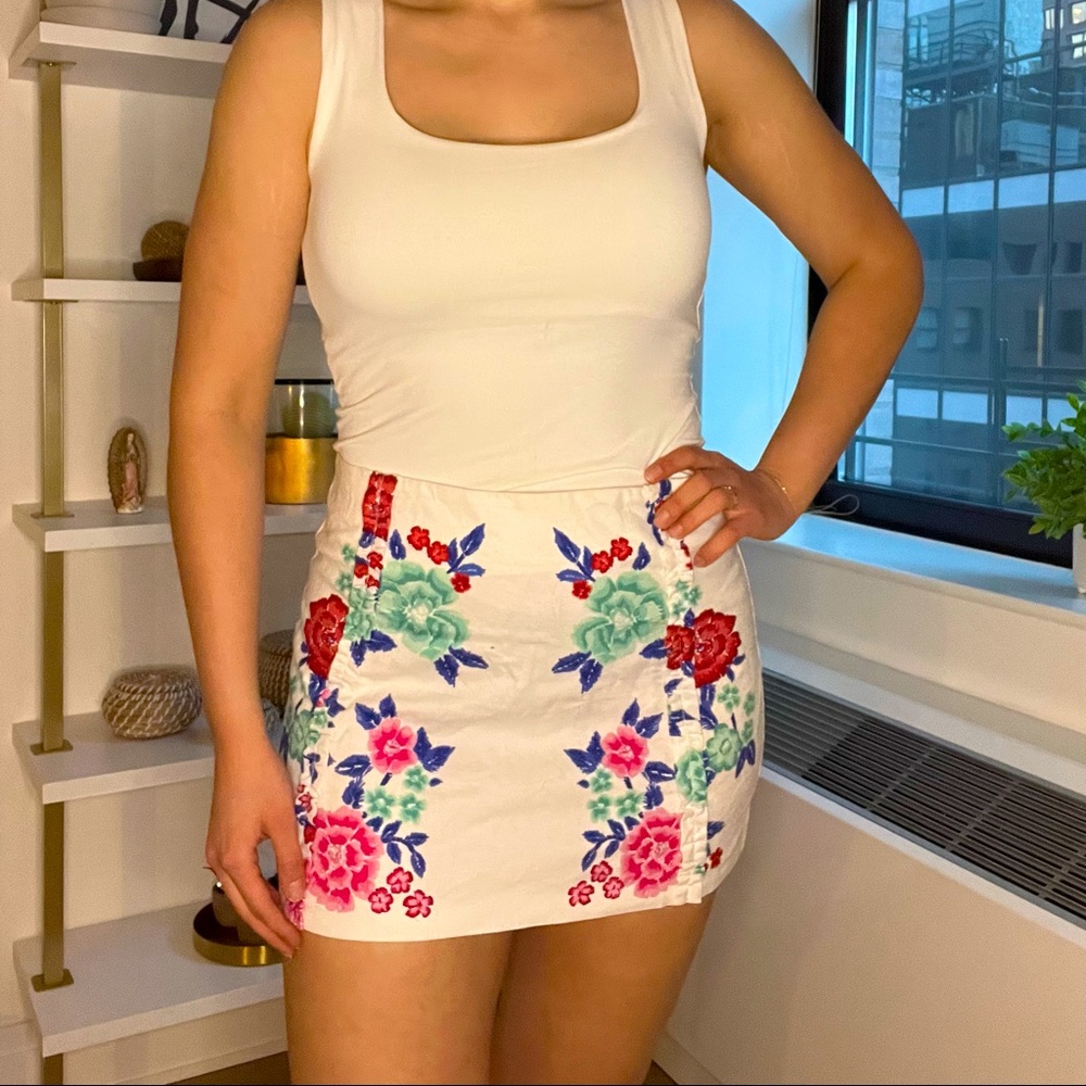 Zara floral skirt